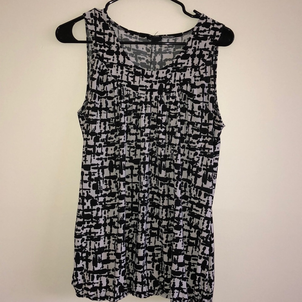 Black and White Blouse